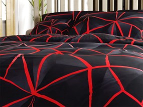 Lenjerie de pat din bumbac PENELOPE RED negru Dimensiune lenjerie de pat: 70 x 90 cm | 140 x 200 cm