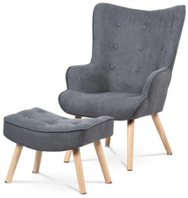 Fotoliu cu taburet GREY2, gri