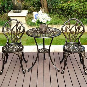 SEGM106 - Set Masa si scaune gradina, terasa, balcon, veranda - Negru antichizat Bronz