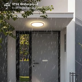 Brilagi Plafonier LED ultra-subțire pentru baie, 18 W, 230 V, Ø 30 cm, aur roz, IP54