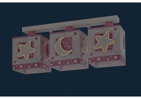 Dalber 63233NS - Plafonieră copii MOON LIGHT 3xE27/60W/230V roz