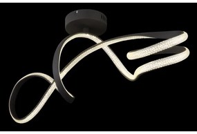 Lustră LED aplicată Globo 67341DS SWIRL LED/30W/230V negru