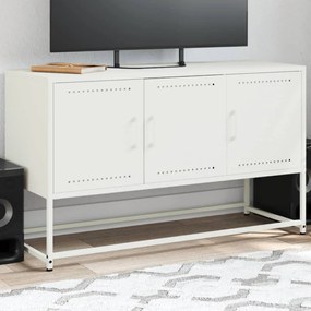 vidaXL Dulap TV, alb, 100,5x39x60,5 cm, oțel