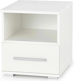 Noptiera LIMA SN1, alb, PAL laminat, 39x40x44 cm