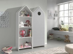 Set 2 Dulapuri pentru Copii Căsuță, Gri și Alb, (MDF) – CASAMI – Vipack