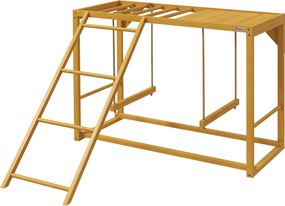 PawHut Structură de joacă pentru găini cu leagăne și scară, pentru 3-4 găini, structură de cățărat din lemn | Aosom Romania