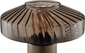 Brilliant - Lampă de masă LYN 1xE27/20W/230V maro/maro fumuriu