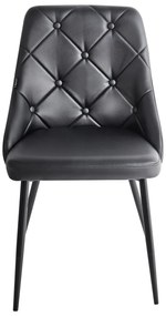 Set 2 buc. scaune pentru sufragerie Valero (negru). 1009943