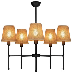 Candelabru cu tijă MADELA, 5xE14/40W/230V, iută/negru
