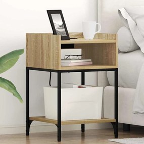 vidaXL Noptiere 2 pcs Stejar sonoma 40 x 40 x 61 cm Lemn compozit