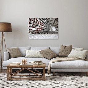 Tablou pe sticlă cu construcție din fier (70x50 cm)