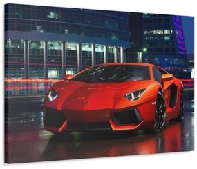 Tablou Canvas Orange Lambourghini 120x80 cm