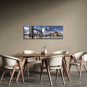 Tablou - Tower Bridge din Londra (cu ceas) (90x30 cm)
