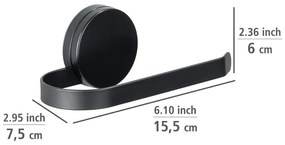 Suport pentru hârtia de toaletă Wenko Static-Loc® Pavia, negru