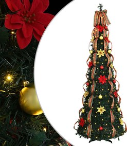 vidaXL Brad de Crăciun artificial cu 150 LED Verde 185 cm PVC