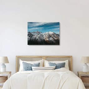 Tablou pe sticlă cu vârfuri înzăpeziți, Fiordland (70x50 cm)