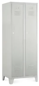 Dulap metalic, 60 x 50 x 160 cm, picioare fixe, încuietoare cilindrică, gri deschis - ral 7035