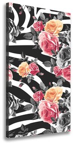 Tablou canvas Trandafiri zebră