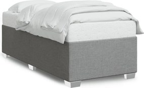 vidaXL Cadru de pat fără saltea, gri deschis, 90x190 cm, textil