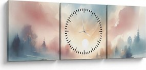 Tablou - Peisaj elegant (cu ceas) (90x30 cm)