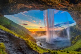 Fotografie Behind the waterfall - Seljalandsfoss Waterfall, DieterMeyrl