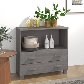 Servantă, gri deschis, 85x35x80 cm, lemn masiv de pin