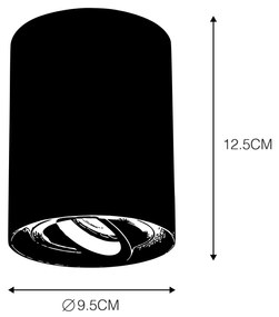 Set de 6 spoturi din oțel reglabile și rotabile - Rondoo up