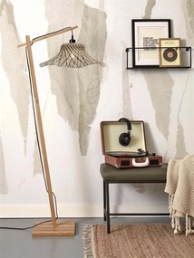 Lampa de podea din bambus Ibiza S 50cm, natur/ negru