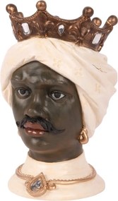 Statuetă decorativă din polirășină, crem, siluetă maură, 24 x 15 x 15 cm, „Cordoue”