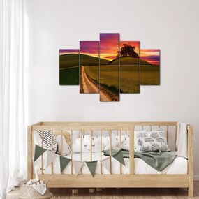 Tablou câmpului cu apus de soare (150x105 cm)
