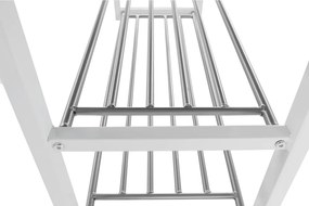 Bancă cu rafturi pantofi, gri/alb, LANGELLA NEW