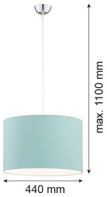 Lustră pe cablu MAGIC 1xE27/15W/230V turcoaz Argon 4135