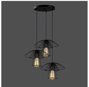 Lustră Squid Lighting Root, înălțime 117 cm, negru