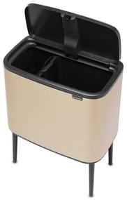 Coș de gunoi auriu de reciclat/cu senzori de atingere din oțel 34 l Bo Touch Bin – Brabantia