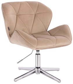 HR111CROSS Scaun Latte Catifea