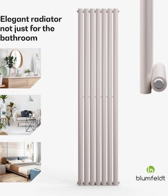 Blumfeldt Tallheo, 41 x 180, radiator, radiator de baie, radiator tubular, 691 W, apă caldă, 1/2