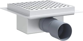 vidaXL Dren de duș cu puncte Argintiu 15 x 15 cm Oțel inoxidabil 304