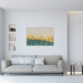 Tablou - Textura cu decor auriu (90x60 cm)