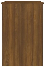 Dulap cu sertar, stejar maro, 40x50x76 cm, lemn prelucrat 1, Stejar brun, 1