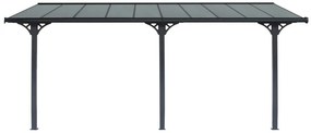 Pergolă mare de grădină din aluminiu BRUCE J, 618 x 305 cm