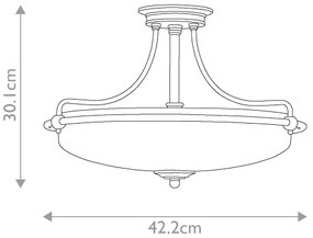 Lustră aplicată GRIFFIN 3xE27/100W/230V Quoizel