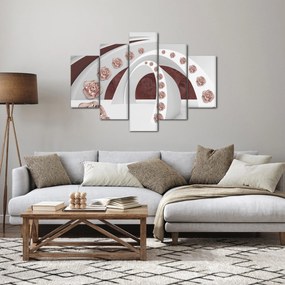 Tablou - Arcade 3D cu flori (150x105 cm)