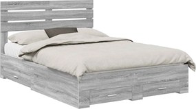 vidaXL Cadru de pat cu sertar cu headboard cu depozitare Lemn compozit