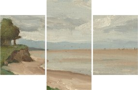 Tablou - Jean-Baptiste-Camille Corot, Beach Near Etretat, reproducere (90x60 cm)