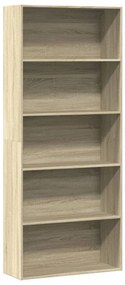 vidaXL Bibliotecă, stejar sonoma, 80x30x189 cm, lemn prelucrat