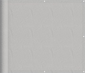 vidaXL Paravan de balcon gri deschis 90x500 cm 100% poliester oxford