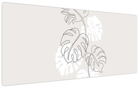 Tablou - Linia de artă monstera N⁰3 (120x50 cm)