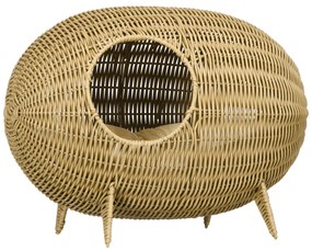 PawHut Coș pentru pisică,  pat înălțat cu Pernă Moale, cu găuri de la ușă, Design Elegant și Confortabil, 55L x 36l x 42Î cm | Aosom Romania