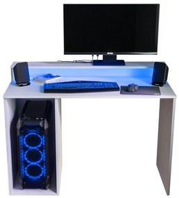 Masă PC pentru gaming Garrick 2 (biely) (cu iluminat LED RGB). 1064136