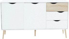Comoda OSLO 75381, alb, stejar sonoma, PAL melaminat, 147x39x81 cm
